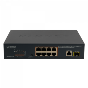 FGSD-1011HP PLANET 8-100-PoE+at 1-1000 1-SFP 120W-tot Switch no-Admin Rack19p