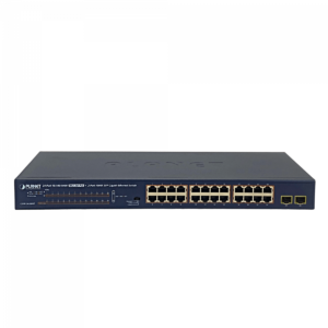 GSW-2620HP PLANET 24-1000-PoE48+af/at 220W-total 2-SFP Switch no-Admin Rack